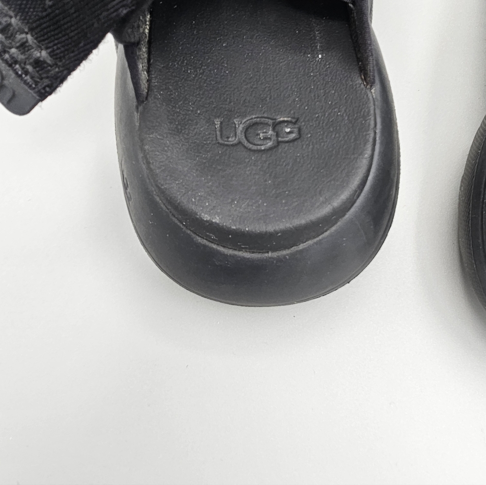Ugg LA Cloud Platform Foam Comfort Strap Sandal Black Logo Spell Out Ladies Sz 6 - Picture 6 of 7
